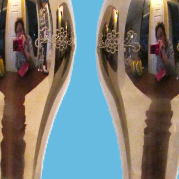 Bride & Groom Wedding Champagne silver smoked toasting glasses - Picture 3 of 10